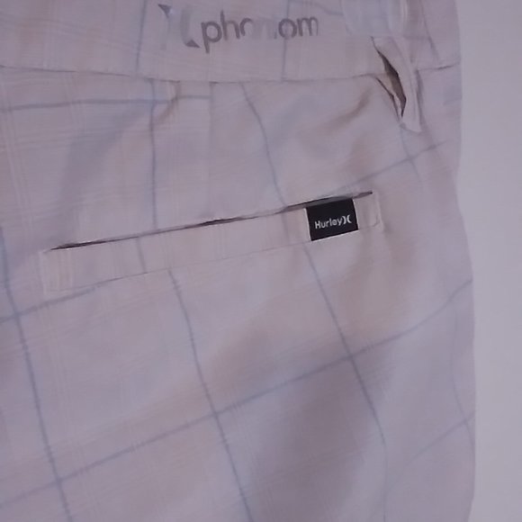 Hurley Phantom Board/Surf Shorts Beige/Blue Plaid - Picture 5 of 7